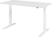 Schreibtisch Teda-P H700-1200xB1600xT800mm weiß Gestell weiß