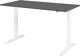 Schreibtisch Teda-P H700-1200xB1600xT800mm graphit Gestell weiß