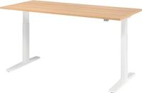 Schreibtisch Teda-P H700-1200xB1800xT800mm Eichedekor Gestell weiß