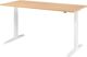 Schreibtisch Teda-P H700-1200xB1800xT800mm Eichedekor Gestell weiß