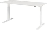 Schreibtisch Teda-P H700-1200xB1800xT800mm weiß Gestell weiß