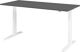Schreibtisch Teda-P H700-1200xB1800xT800mm graphit Gestell weiß