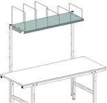 Anbaumagazin aus verzinktem Stahlblech B1425xT500xH445mm mit 6 Fachteiler