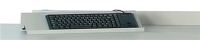 Tastaturablage aus Stahlblech, grau B480xT210xH56mm
