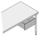 Schubladeneinheit fahrbar B600xT490xH675mm mit 4 Schubladen