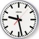 Wanduhr Quarz-Batterie-Uhr Metall,lack.silber 1,5 V D.300mm Balken