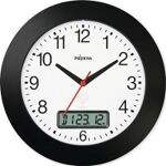Wanduhr Funkuhr Ku.schwarz D.300mm Zahlen