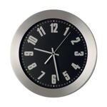 Wanduhr Funkuhrwerk Ziffernbl.schwarz m.Zahlen D.395mm Alu.-Gehäuse matt