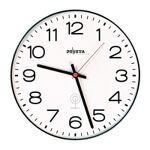 Wanduhr Funkuhr Ku.schwarz 1,5 V m.schmalem Rand Zahlen