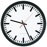 Wanduhr Funkuhr Ku.schwarz D.300mm 1,5V Balken D.300mm