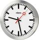 Wanduhr Quarzuhr Alu.mattsilber D.300mm 1,5V Balken D.300mm
