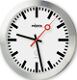 Wanduhr Funkuhr Alu.mattsilber D.300mm 1,5V Balken D.300mm
