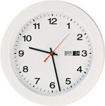 Wanduhr Quarzuhrwerk Ziffernblatt weiß m.Zahlen D.280mm Ku.-Gehäuse weiß