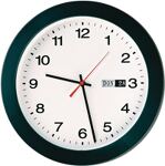 Wanduhr Quarzuhrwerk Ziffernblatt weiß m.Zahlen D.280mm Ku.-Gehäuse schwarz