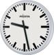 Großraumuhr Synchronuhr Metall silber D.420mm 230 V Balken MW