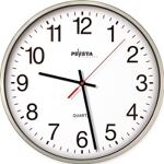 Wanduhr Quarzuhr Ku.silber D.250mm 1,5V arabische Zahlen PEWETA