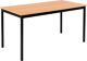 Stahlrohrtisch L700xB1400xH740mm Vierkantrohr schwarz Platten-S.19mm Buchedekor