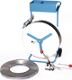 Stahlrohrtisch L800xB800xH740mm Rdrohr schwarz/chrom Platten-S.25mm lichtgrau