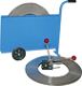 Stahlrohrtisch L800xB800xH740mm Rdrohr lichtgrau Platten-S.25mm Buchedekor BMV