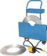 Stahlrohrtisch L800xB1200xH740mm Rdrohr lichtgrau Platten-S.25mm Buchedekor BMV