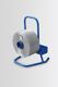 Stahlrohrtisch L700xB1400xH740mm Rdrohr schwarz/chrom Platten-S.25mm lichtgrau