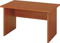 Schreibtisch H720xB1200xT800mm Kirschedekor ger.Form Wange