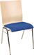 Stapelstuhl Form A45,Sitzpolster blau 20x1,5mm stark,m.Stapelsteg chrom