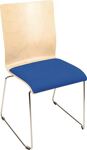 Kufenstuhl m.Polster Modell 3 blau Kufen BMV