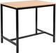 Bistro-Stehtisch Vierkantstahl,schwarz lack.Buche Tischplatte D.1200x800mm