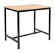 Bistro-Stehtisch Vierkantstahl,schwarz lack.Ahorn Tischplatte D.1200x800mm