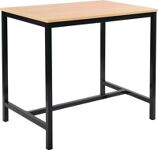Bistro-Stehtisch Vierkantstahl,schwarz lack.Buche Tischplatte D.1400x800mm