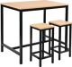 Bistro-Stehtisch Vierkantstahl,weißalu.lack.lichtgrau Tischplatte D.800x800mm