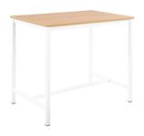 Bistro-Stehtisch Gestell Vierkantstahl,weiß lack.weiß Tischplatte D.1200x800mm