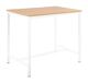 Bistro-Stehtisch Gestell Vierkantstahl,weiß lack.grau Tischplatte D.1600x800mm