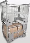 Gitterbox faltbar 3000kg L1200xB800xH970mm lack.steingrau WERTH