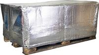 Palettenabdeckhaube Thermofolie silber L1250xB850xH500mm o.Reißverschluss