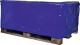 Palettenabdeckhaube PVC-Gewebefolie blau L1250xB850xH500mm o.Reißverschluss