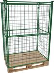 Gitteraufsatzrahmen L1200xB800mm Nutz-H1600mm Längsseite m.1/2Klappe STA maigrün