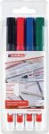 Permanentmarkerset 400 schwarz/rot/blau/grün Strich-B.1mm Rundspitze EDDING