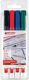 Permanentmarkerset 400 schwarz/rot/blau/grün Strich-B.1mm Rundspitze EDDING