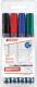 Boardmarker 250 schwarz/rot/blau/grün Strich-B.1,5-3mm Rundspitze EDDING