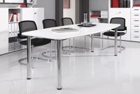 Konferenztisch B2200xT1030xH720-740 weiß HAMMERBACHER
