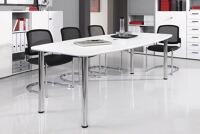 Konferenztisch B2200xT1030xH720-740 weiß HAMMERBACHER