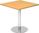 Säulentisch H745xB800xT800mm Buchedekor Tellerfuß D.500mm verchr.HAMMERBACHER