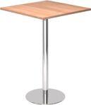 Säulentisch H1116xB800xT800mm Nussbaumdekor Tellerfuß D500mm verchr.HAMMERBACHER
