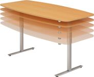 Konferenztisch H720-1190xB2200xT1030/830mm Buchedekor elektr.höhenv.HAMMERBACHER