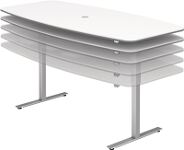 Konferenztisch H720-1190xB2200xT1030/830mm Nussbaum elektr.höhenv.HAMMERBACHER