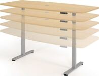 Konferenztisch H720-1190xB2200xT1030/830mm weiß elektr.höhenv.HAMMERBACHER