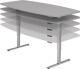 Konferenztisch H635-1285xB2200xT1030/830mm lichtgrau elektr.höhenv.HAMMERBACHER