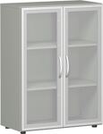 Schrank H1104xB800xT420mm lichtgrau 2 GLT H.1100mm